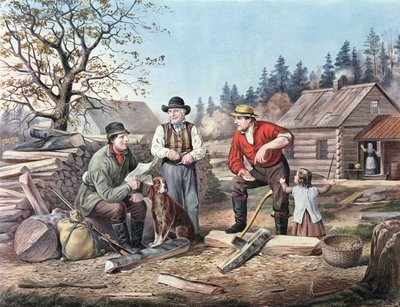 Discutiendo el punto - las últimas noticias, 1855 de N. and Ives, J.M. Currier